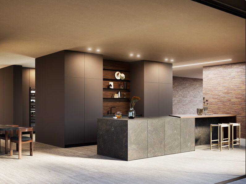 Doimo Cucine
ASPEN + D23
Fitted kitchen with island