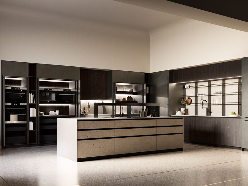 Doimo Cucine
ASPEN + D23
Hideaway fitted kitchen with island