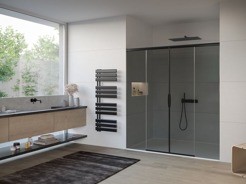 Duka
NATURA 4000
Niche crystal shower cabin with sliding door