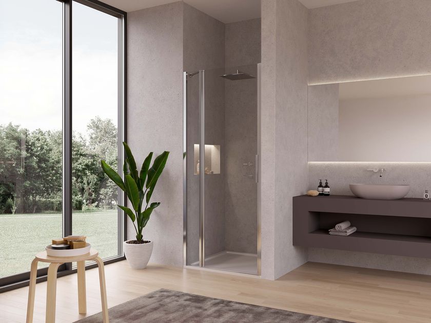 Duka
STILA 2000
Niche glass and aluminium shower cabin with hinged door