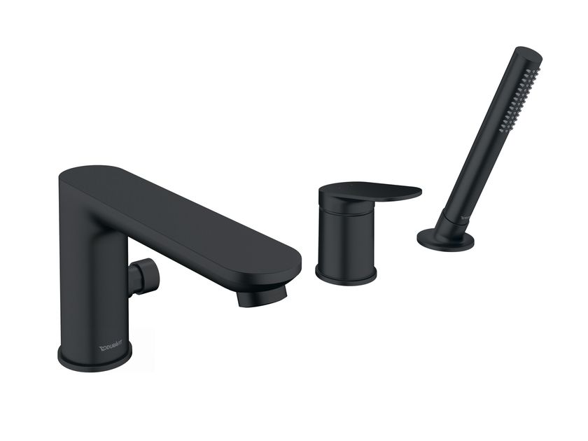 Duravit
WAVE WA5260000
Deck mounted 3 hole single handle bathtub tap with hand shower