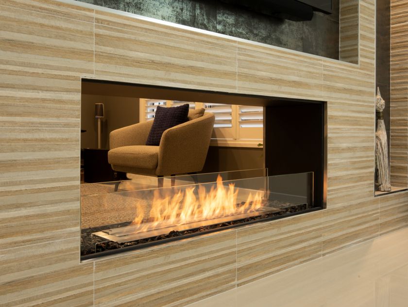 EcoSmart Fire
FLEX DOUBLE-SIDED FIREPLACES
Double-sided Bioethanol steel Fireplace insert with Panoramic Glass