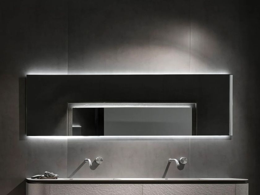 Elitique
SPHERIS
Wall-mounted rectangular bathroom mirror with integrated lighting