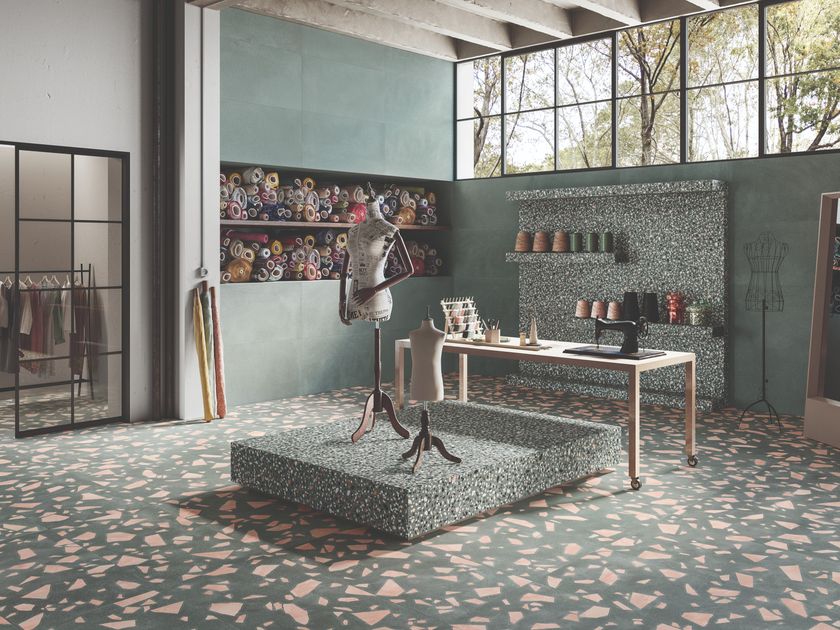 Ergon
MEDLEY GREEN
Porcelain stoneware wall/floor tiles terrazzo effect