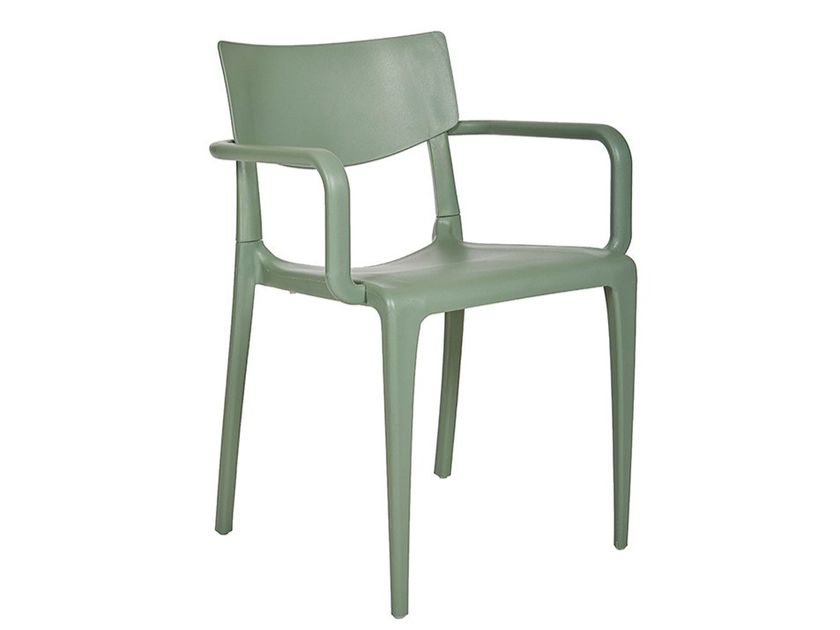Ezpeleta
TOWN
Stackable polypropylene garden chair with armrests