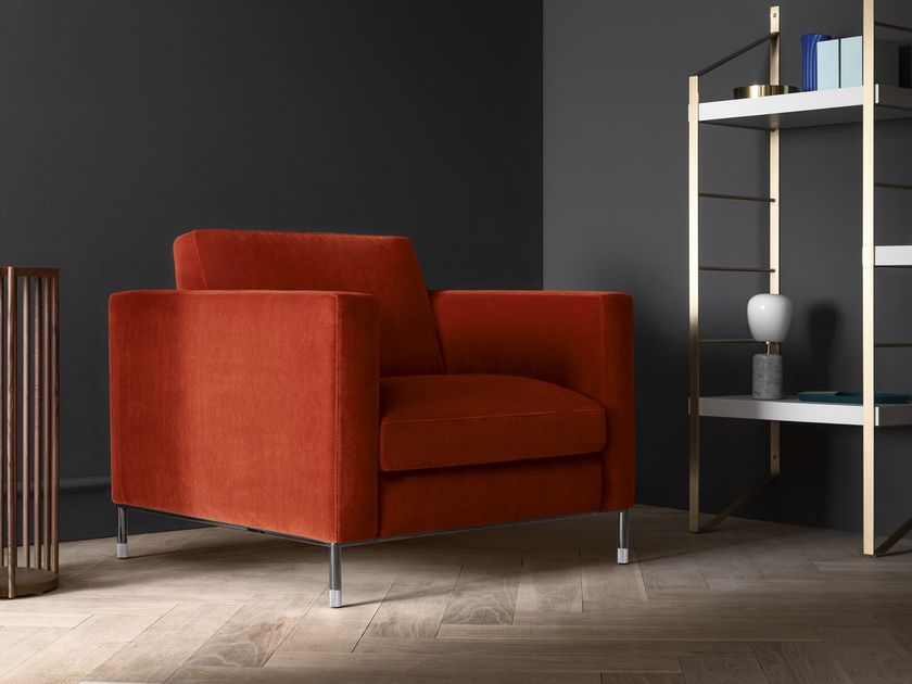 Felis
LARSON
Fabric armchair with armrests