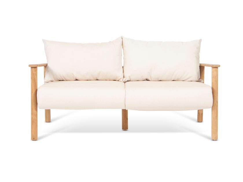 FJAKA
POMALO
2 seater teak garden sofa with Sunbrella upholstery