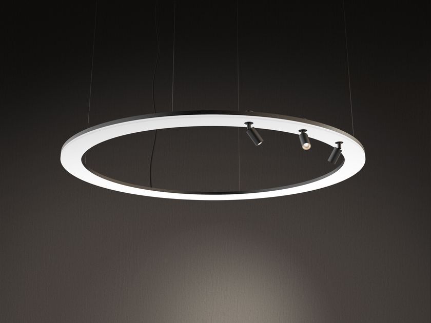 Folio
RING
Dimmable LED aluminium pendant lamp with adjustable spotlights