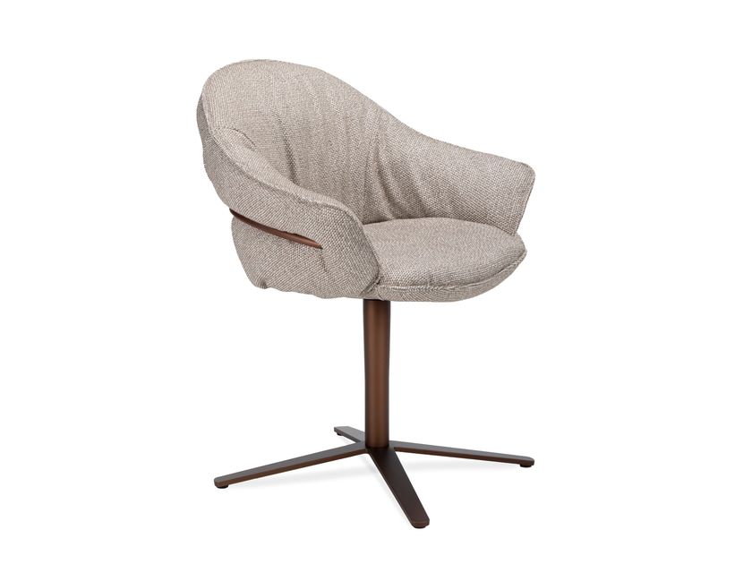 Freifrau
MARIE
Swivel fabric chair with armrests with spoke base