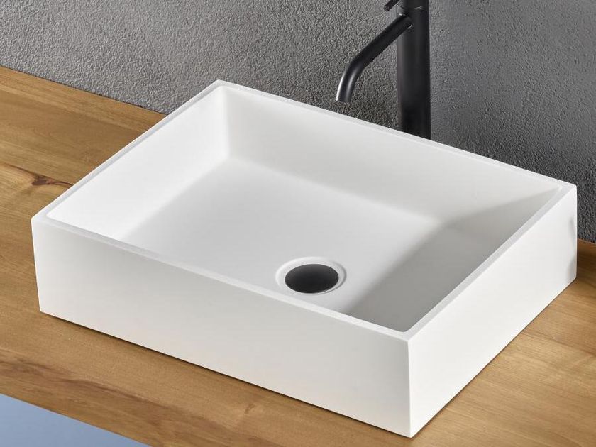 Gaia Mobili
CITY
Rectangular countertop resin washbasin