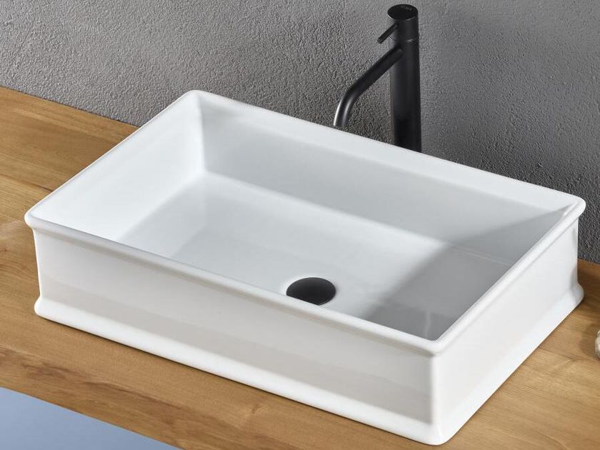 Gaia Mobili
URBAN
Rectangular countertop ceramic washbasin