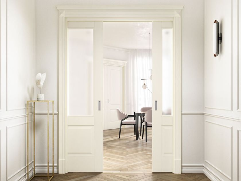 GD DORIGO
VENUS 245V1
Routed wood and glass internal pocket sliding door