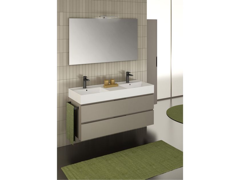 Gruppo Geromin
RIA 121
Wall-mounted double vanity unit with drawers