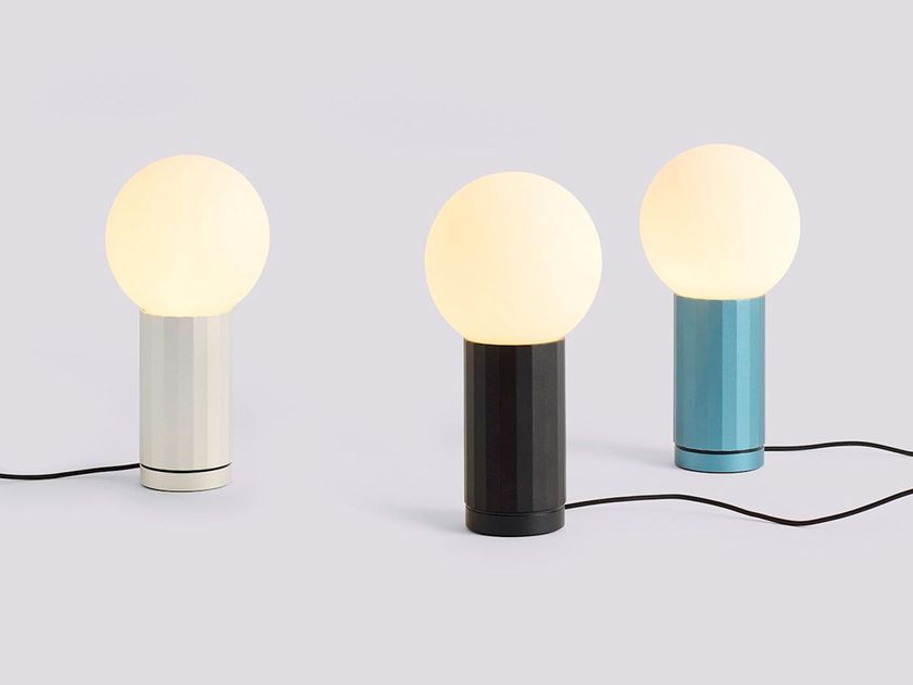 TURN ON - Настольная лампа из стекла и алюминия с LED