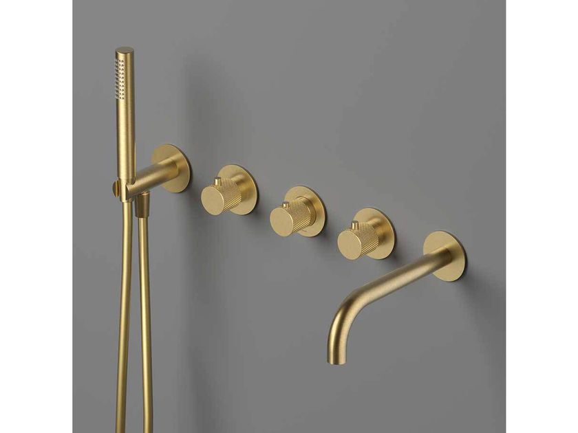 Hotbath
COBBER X CX7172
Thermostatic wall-mounted bathtub mixer with hand shower