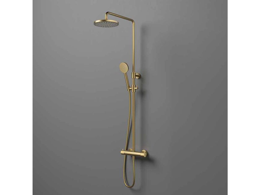 Hotbath
COBBER X SDSAX10
Thermostatic wall-mounted brass shower panel with hand shower