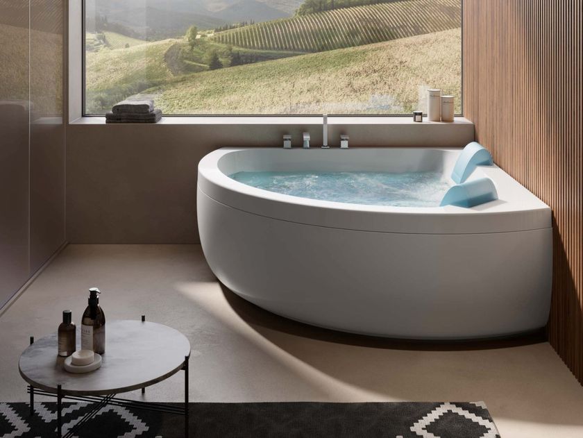 Jacuzzi®
AQUASOUL CORNER 155
Hydromassage corner bathtub with chromotherapy