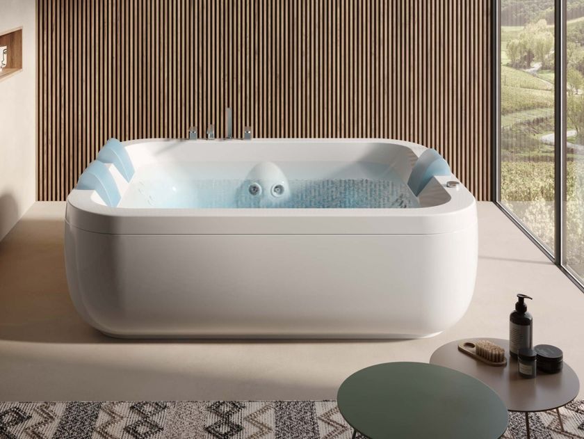 Jacuzzi®
AQUASOUL EXTRA
Hydromassage freestanding bathtub with chromotherapy