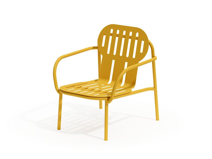 Joyf
DESERT
Powder coated aluminium low lounge chair with armrests