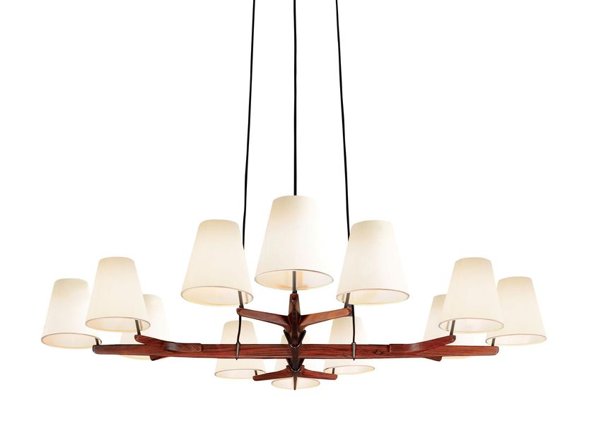 Kalmar
HOLZSTERN
Wooden and silk pendant lamp