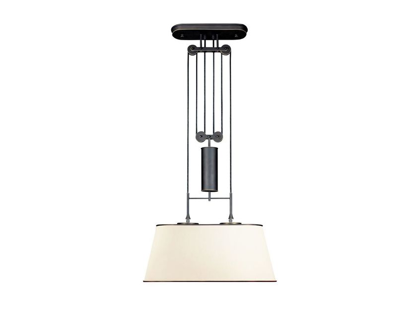 Kalmar
ZYLINDERZUG
Metal and silk pendant lamp