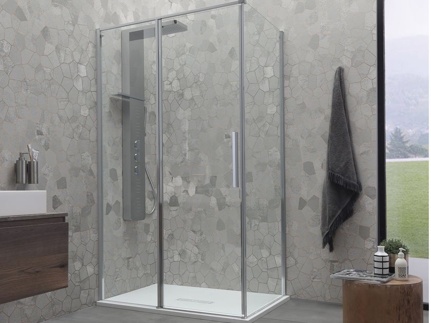 Kinedo
GL6
Corner shower cabin with hinged door