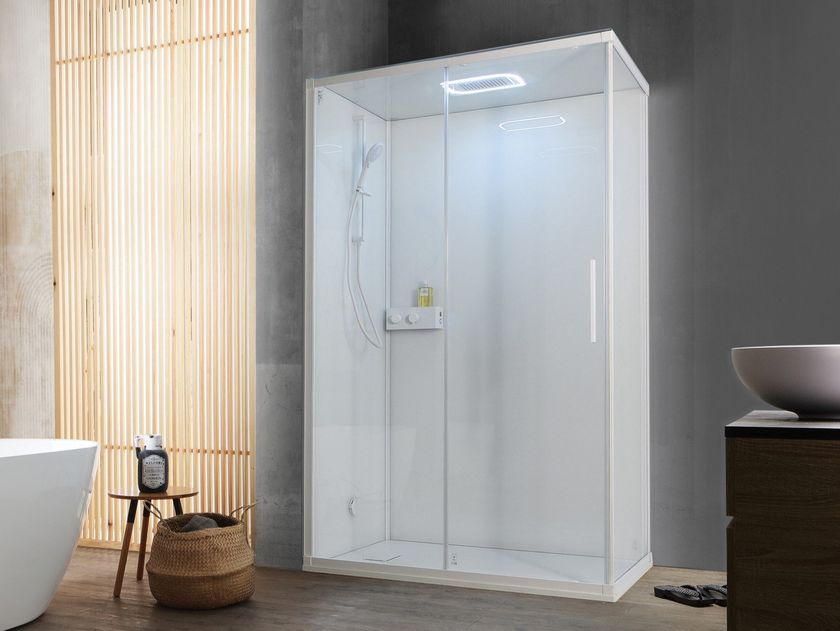 Kinedo
K1000
Multifunction corner shower cabin with sliding door