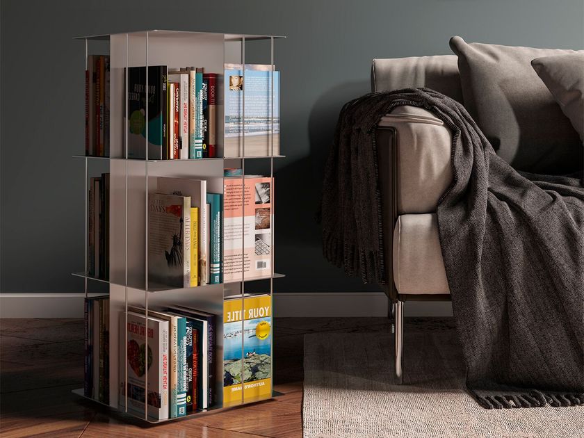 KRIPTONITE
KROSSING ROTANTE
Freestanding swivel aluminium bookcase