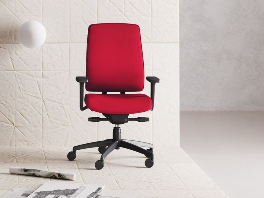 Las Mobili
OSCAR
Fabric office chair with castors with 5-spoke base