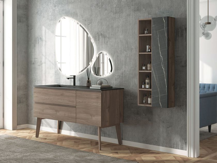 LEGNOBAGNO
FREEDOM FL03
Floor-standing HPL vanity unit with integrated washbasin