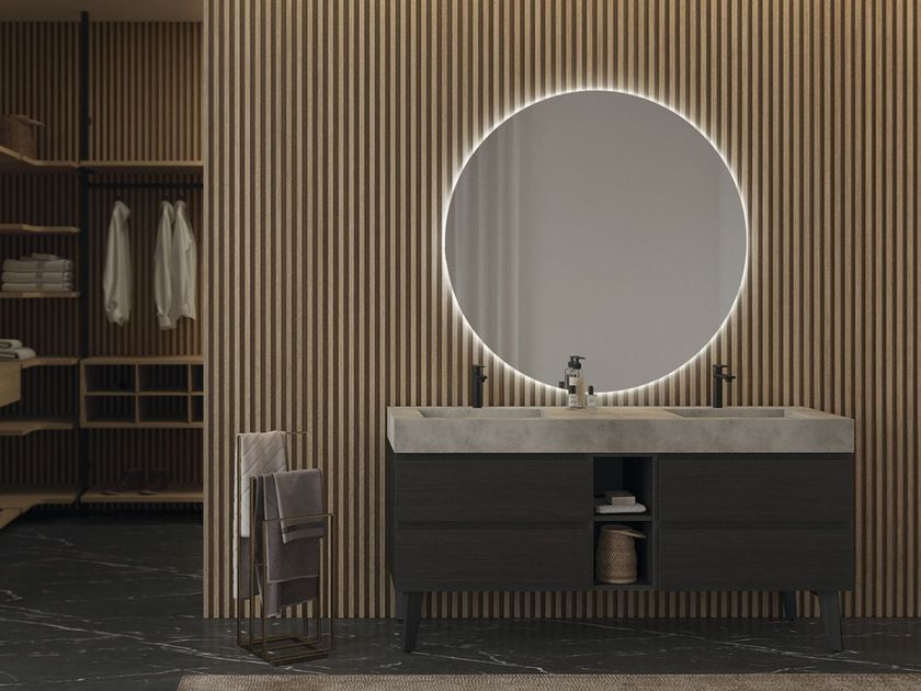 LEGNOBAGNO
FREEDOM FL05
Double wooden vanity unit with mirror