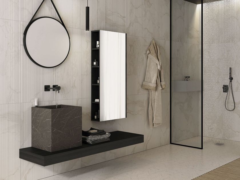 LEGNOBAGNO FREEDOM FL06 - Консольная раковина с шкафчиками из HPL