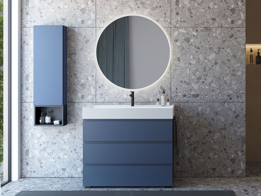 LEGNOBAGNO
FREEDOM FL11
Floor-standing wooden vanity unit with integrated washbasin