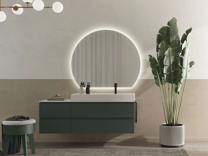 LEGNOBAGNO
FREEDOM FL12
Wall-mounted wooden vanity unit with mirror