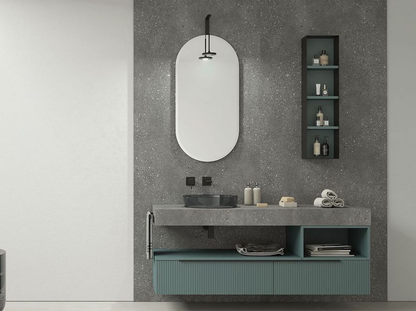 LEGNOBAGNO
RI-TRATTO RT15
Single wall-mounted wooden vanity unit with drawers
