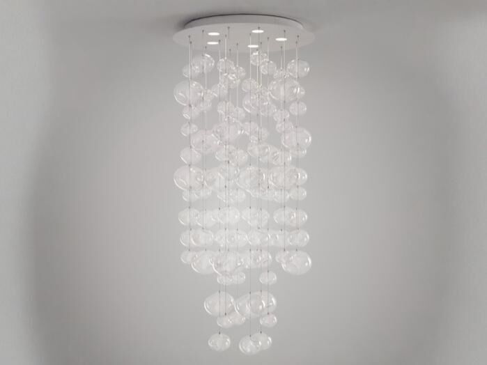 LEUCOS
ETHER S 150 RD
LED glass and steel ceiling lamp