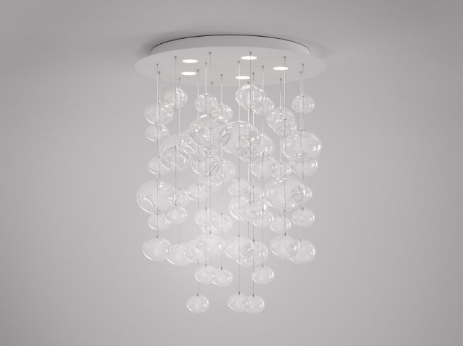 LEUCOS
ETHER S 90 RD
LED glass and steel ceiling lamp