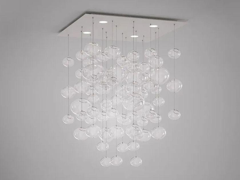 LEUCOS
ETHER S 90 SQ
LED glass and steel ceiling lamp