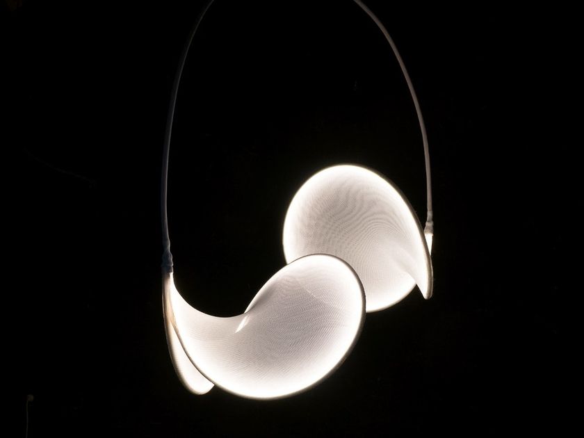 LLLL.02 DOUBLE - Подвесная лампа из ткани с LED