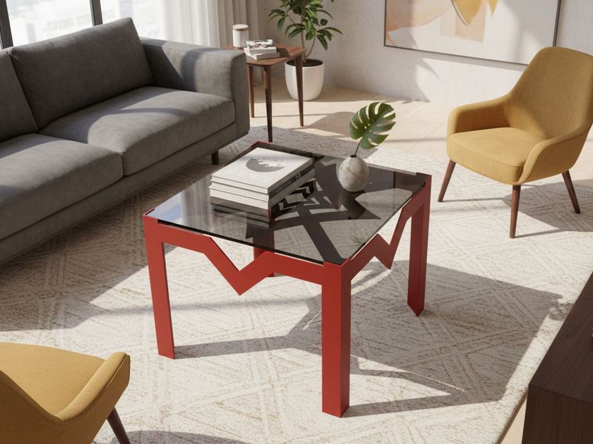 Maison Arpelli
GERARD A
Square glass and steel coffee table
