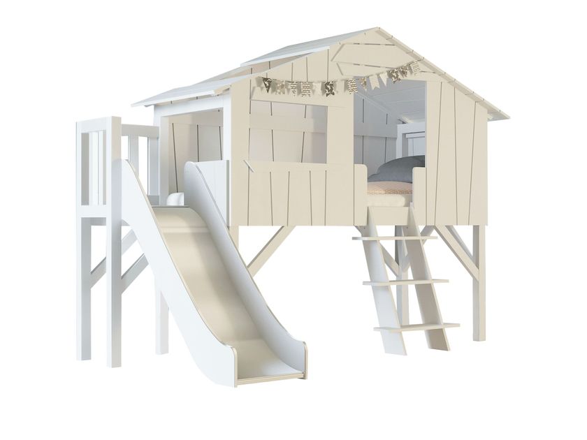 Mathy by Bols
THREEHOUSE SINGLE BED & SLIDE + PLATEFORM
MDF Kids bunk bed with slide and platform
