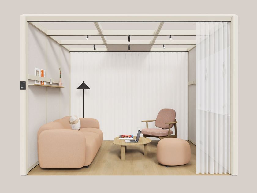 Mute
MODULAR LOUNGE 3x3
Glass and aluminium office booth for coffee break