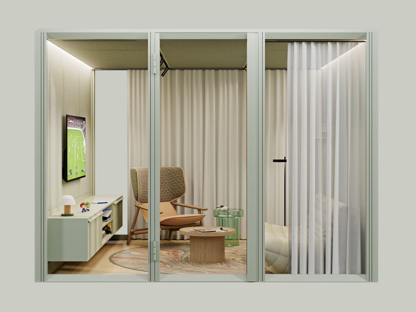 Mute
MODULAR LOUNGE 3x3
Multi-person multimedia acoustic office pod