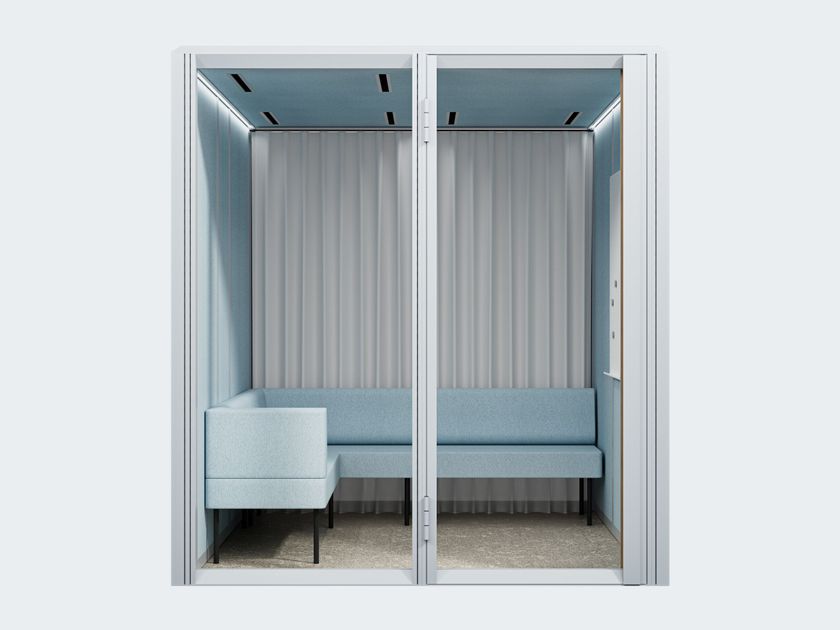 Mute
MODULAR MEET 2x2,5
Multi-person acoustic office pod with seat
