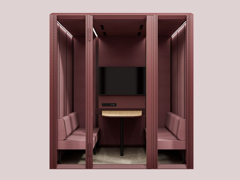 Mute
MODULAR MEET 2x2,5
Multi-person acoustic office pod with table