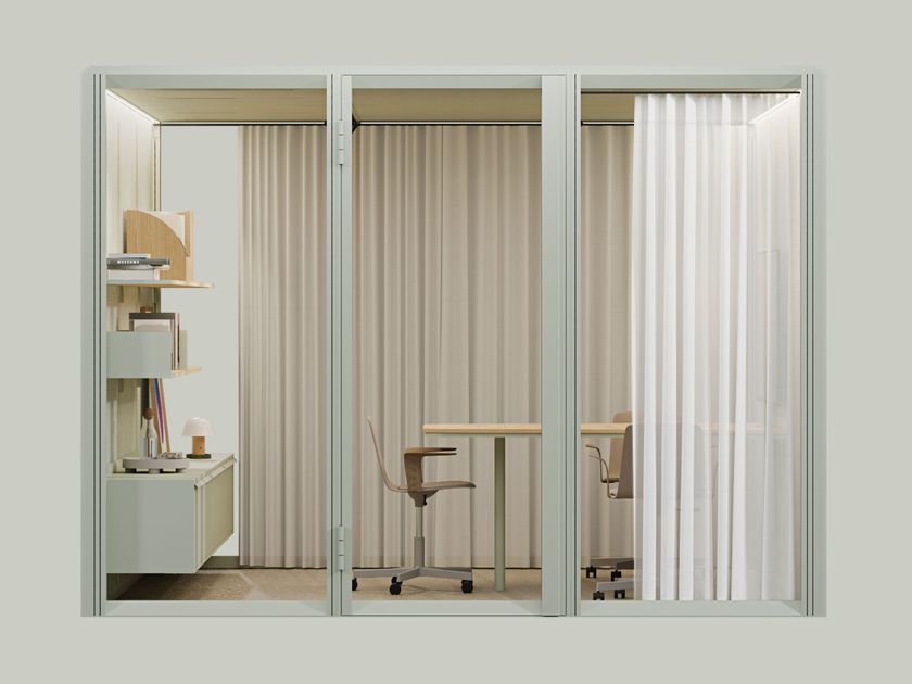 Mute
MODULAR MEET 3x3
Multi-person acoustic office pod with Integrated Lighting