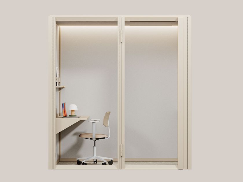 Mute
MODULAR WORK 2x1
Single acoustic office pod with Integrated Lighting