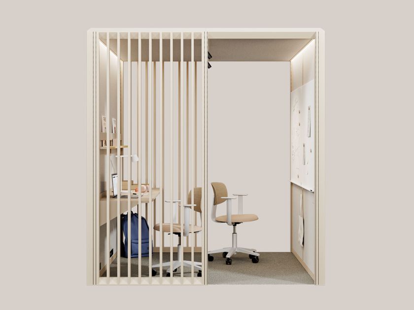 Mute
MODULAR WORK 2x2
Office booth with built-in lights