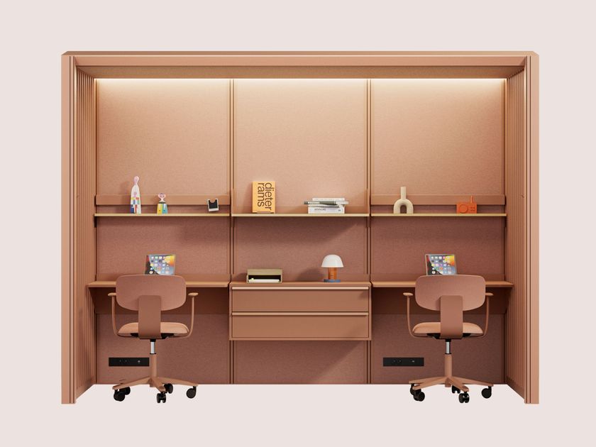 Mute
MODULAR WORK 3x1
Acoustic glass and aluminium office booth