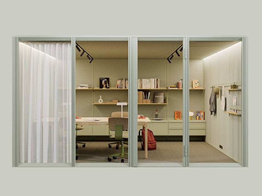 Mute
MODULAR WORK 4x4
Multi-person acoustic office pod with Integrated Lighting